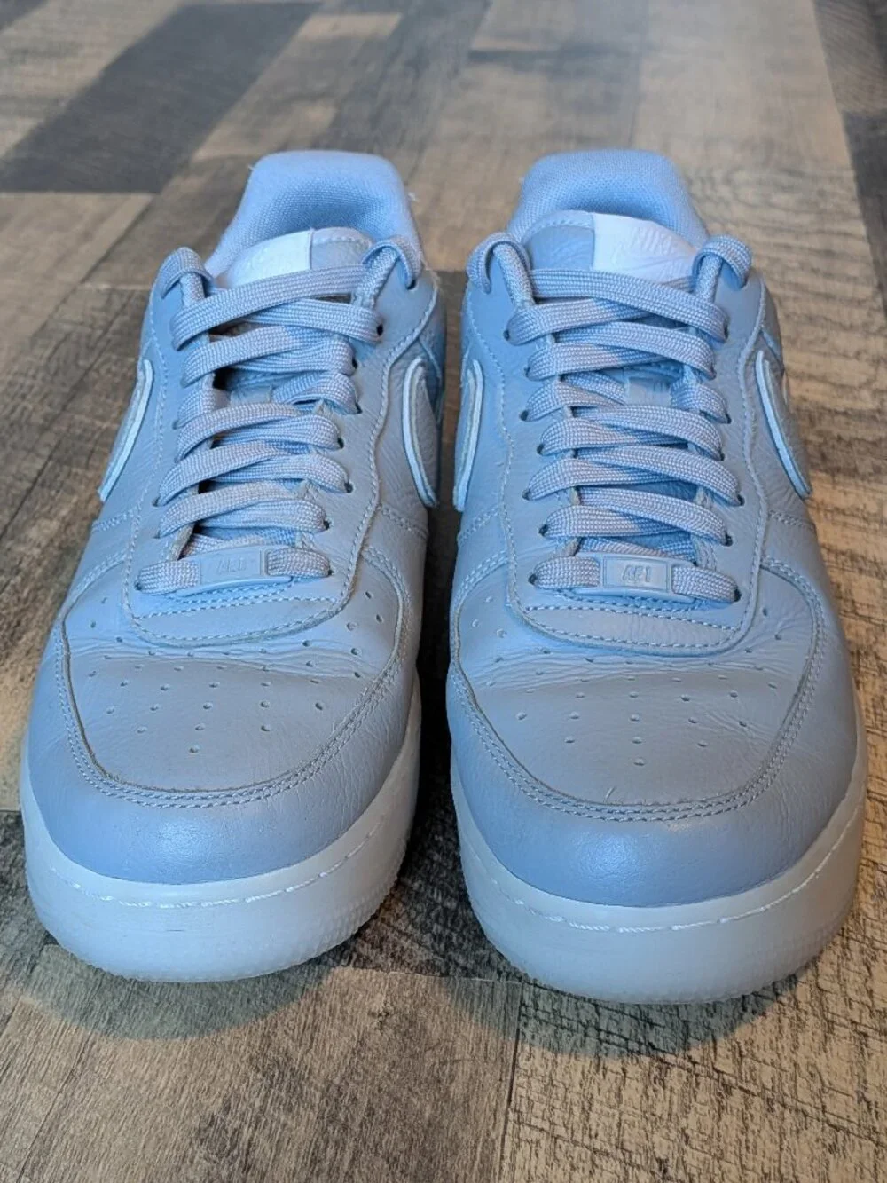 Nike Air Force 1 Low By You Sneakers Custom Gray Clear Shoes